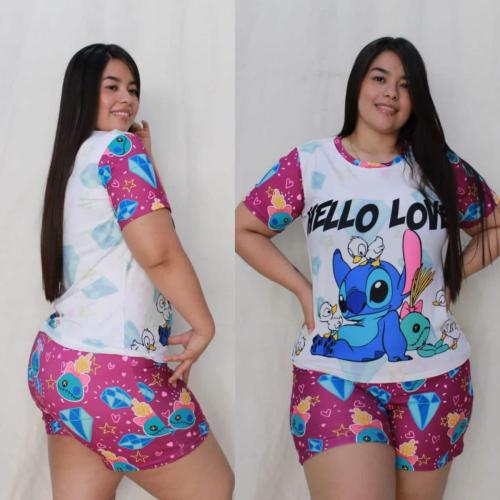 PIJAMA-SHORT-TALLA-PLUS-BLUSA-MANGA-CORTA-2